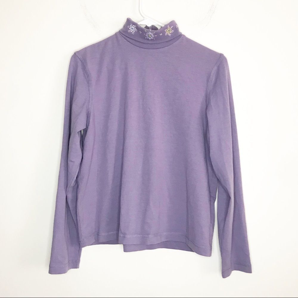 Vintage Embroidered Turtleneck